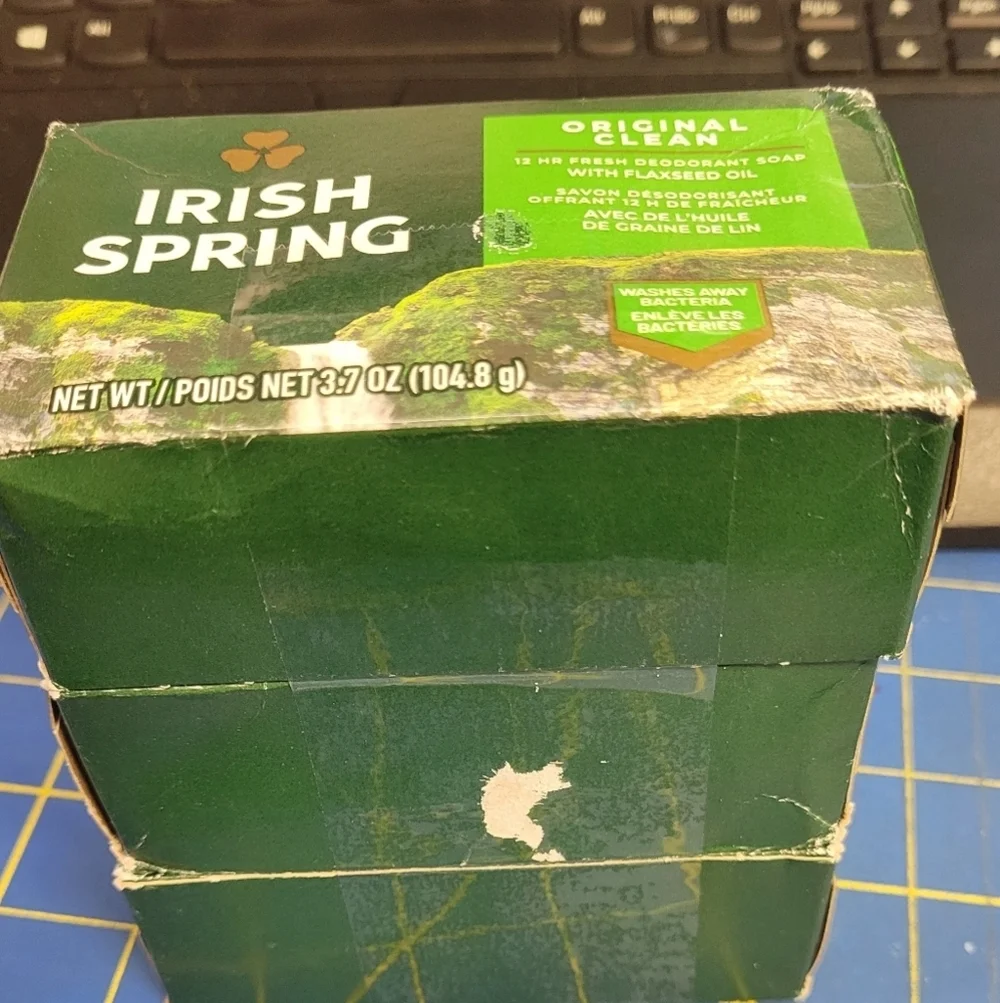 Irish Spring Original Deodorant Bar Soap - Lot of 3 Bars NEW